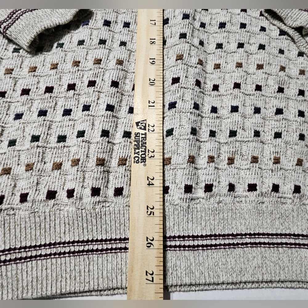 Vintage Grandpa Van Heusen Henley‎ Sweater Sportswear Men's Size XL Cotton - Picture 2 of 15